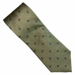 Tommy Hilfiger Tan Oval Geometric Classic Pointed Tie Necktie